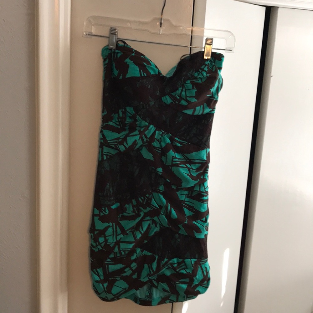 Strapless mini dress